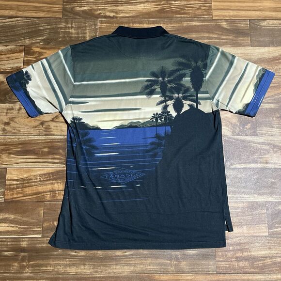Vintage Tabasco AOP Golf Club Polo Collared Shirt Men’s Size XL Blue Green 90s - Picture 8 of 8